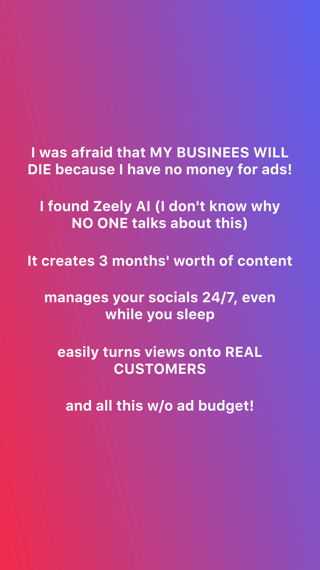 Zeely Facebook ad