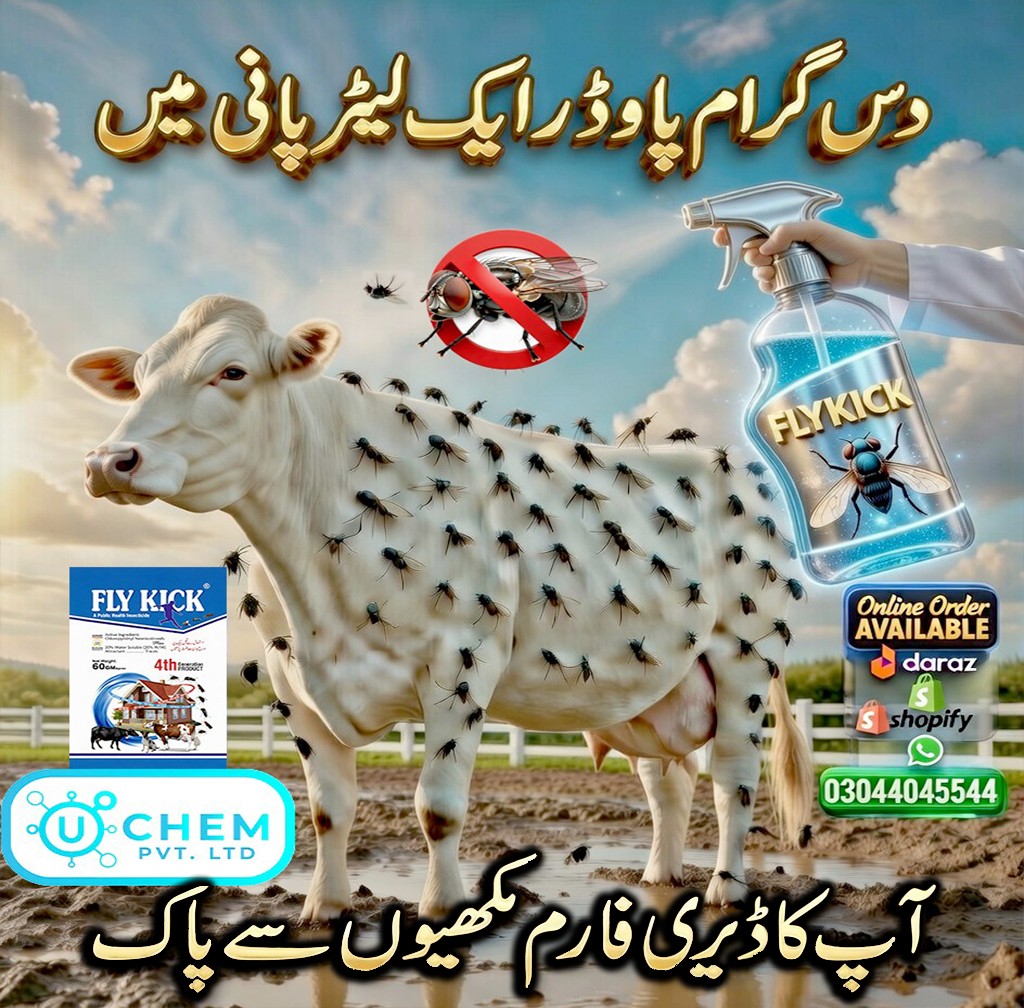UCHEM Animal Science Facebook ad: Fly Kick, Powerful Fly Control, UCHEM Animal Health