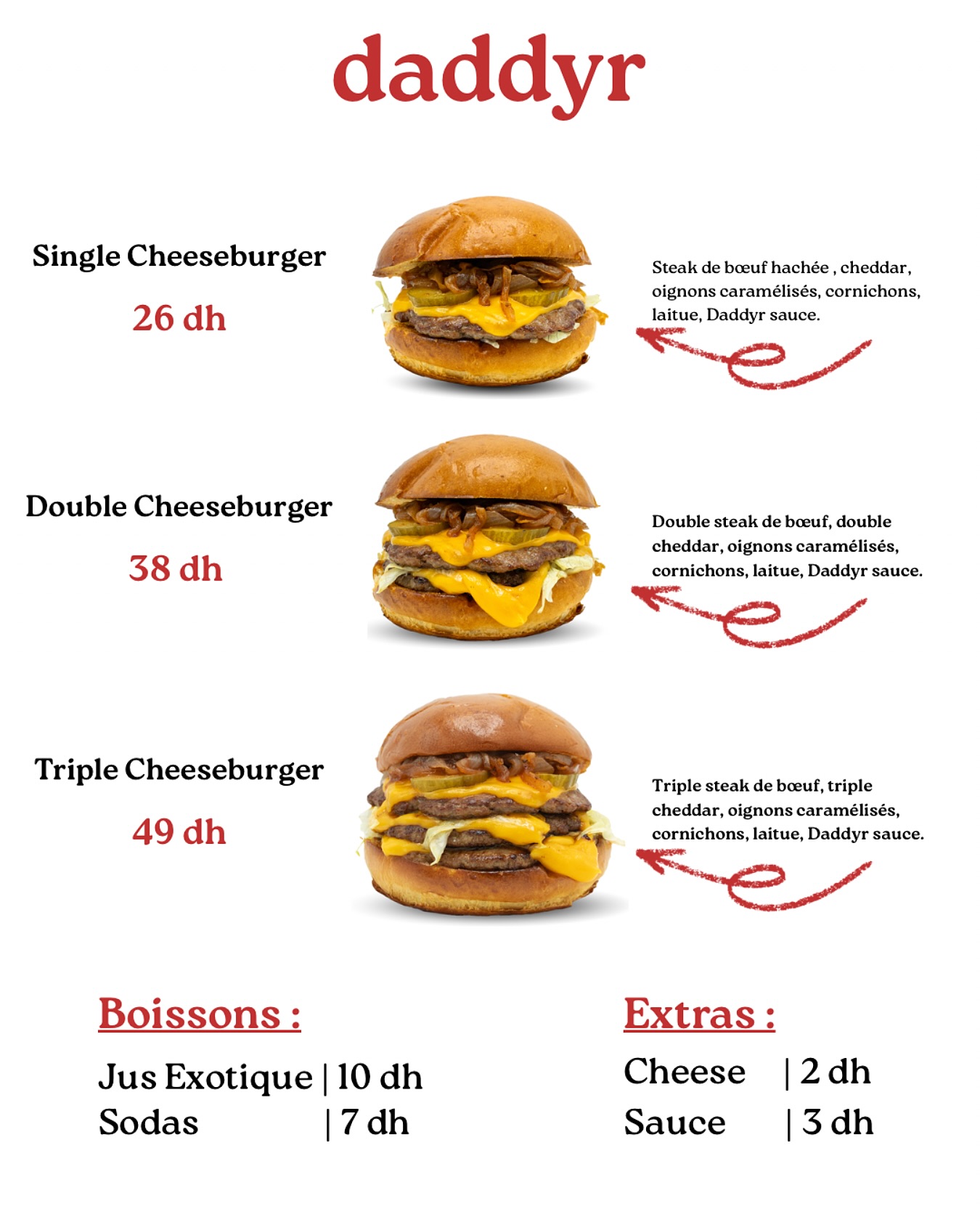 Daddyr Burger Facebook ad: Simple price Habibi
