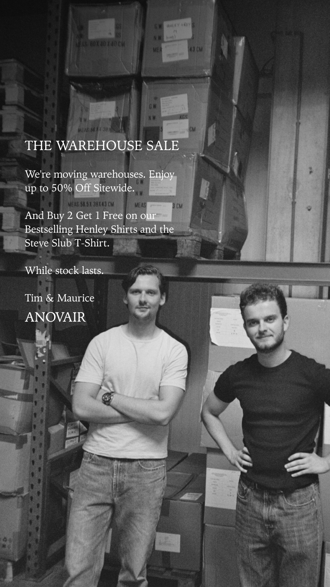 Anovair Facebook ad: Up to 50% Off
