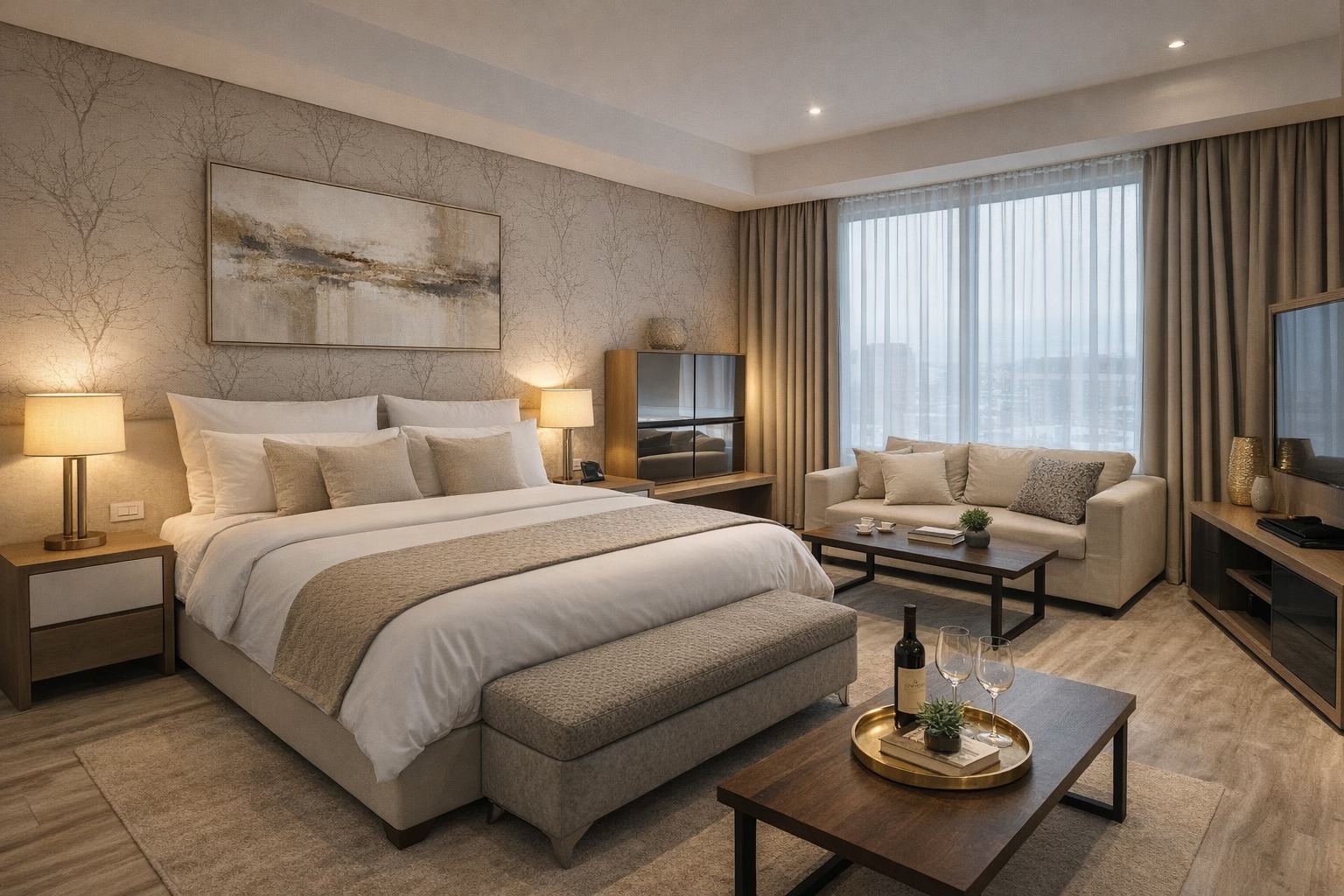 Celestial Luxury Homes Facebook ad: Luxury serviced apartments in Sandton offering hotel-style…
