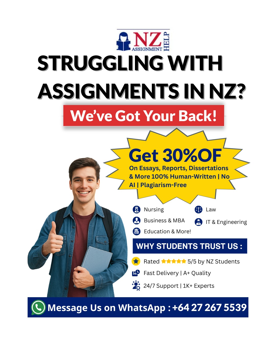 New Zealand Assignment Help Facebook ad from Oct 11, 2025