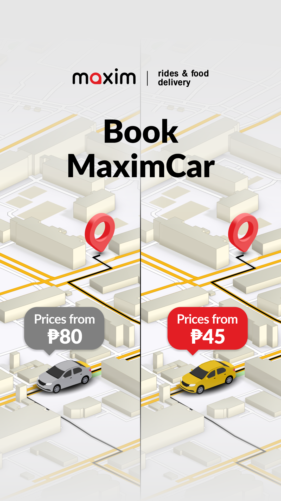 Maxim - rides&food delivery. Manila Facebook ad