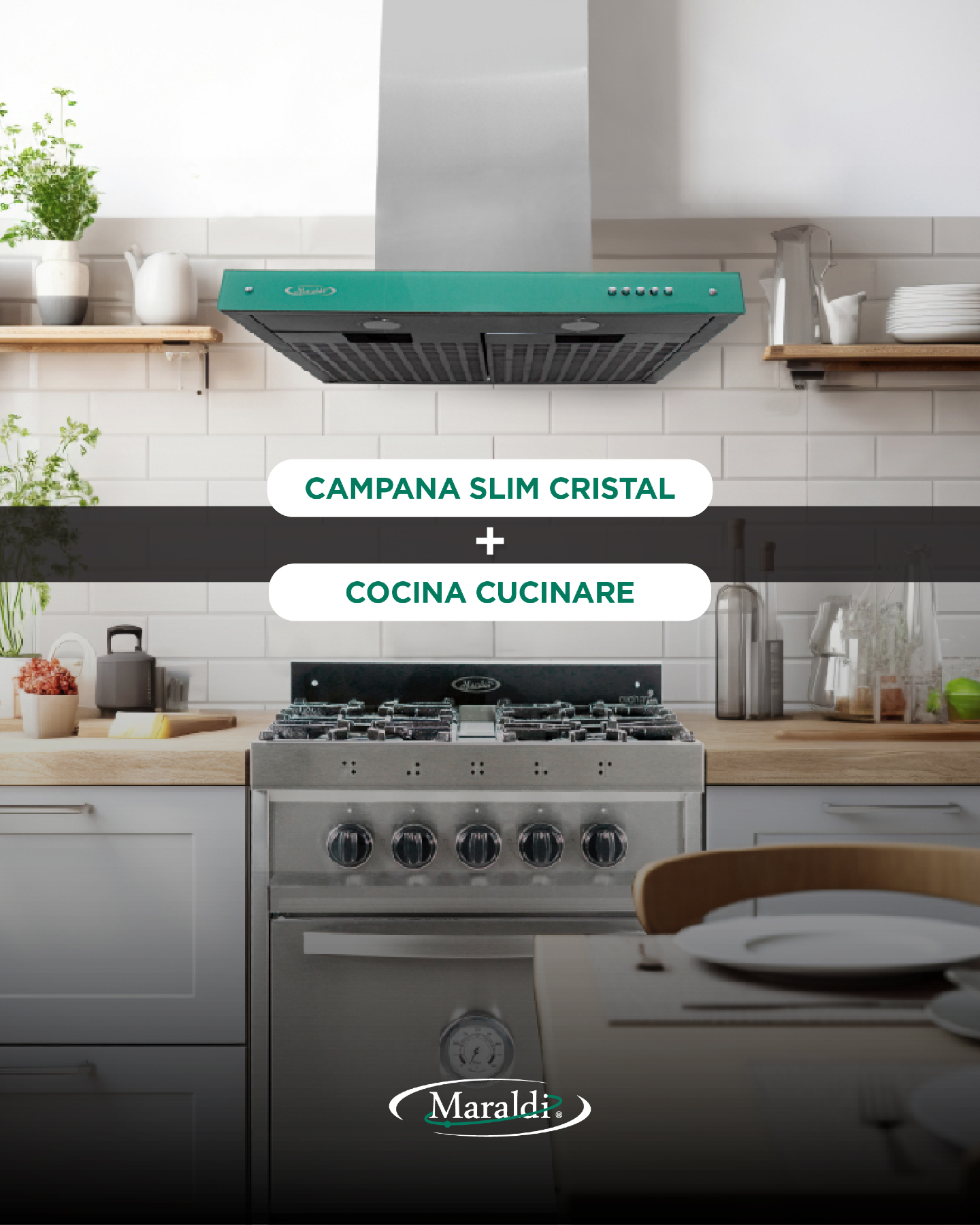 Maraldi campanas para cocina Facebook ad: Línea Pared - Maraldi