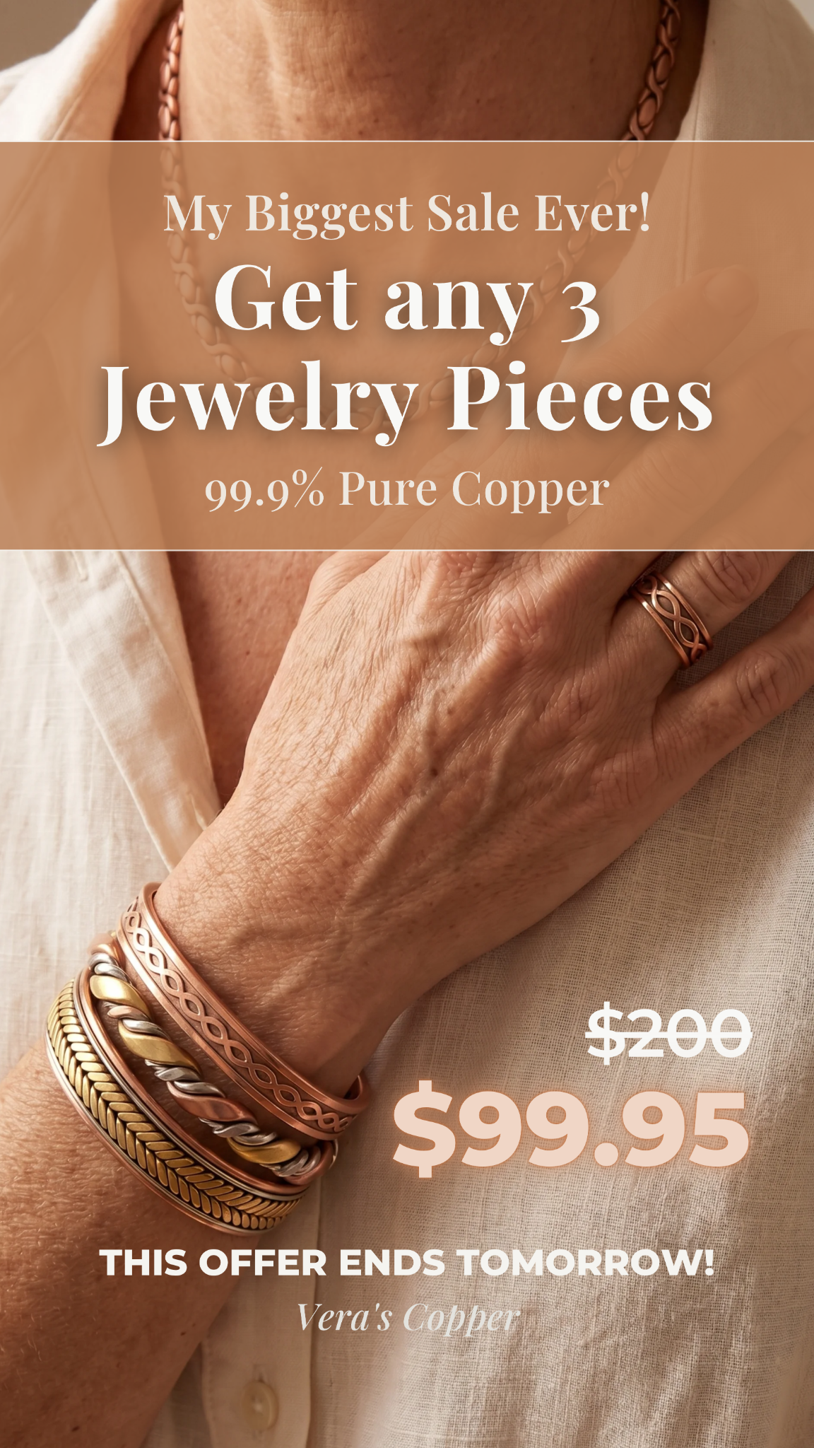 Vera’s Copper Jewelry Facebook ad