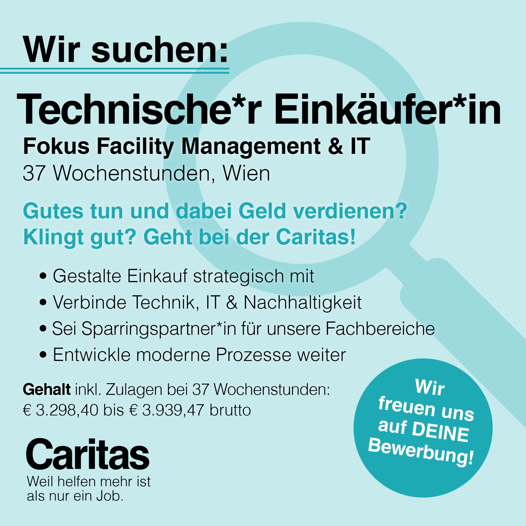 Caritas: Wir helfen. Facebook ad from May 28, 2026