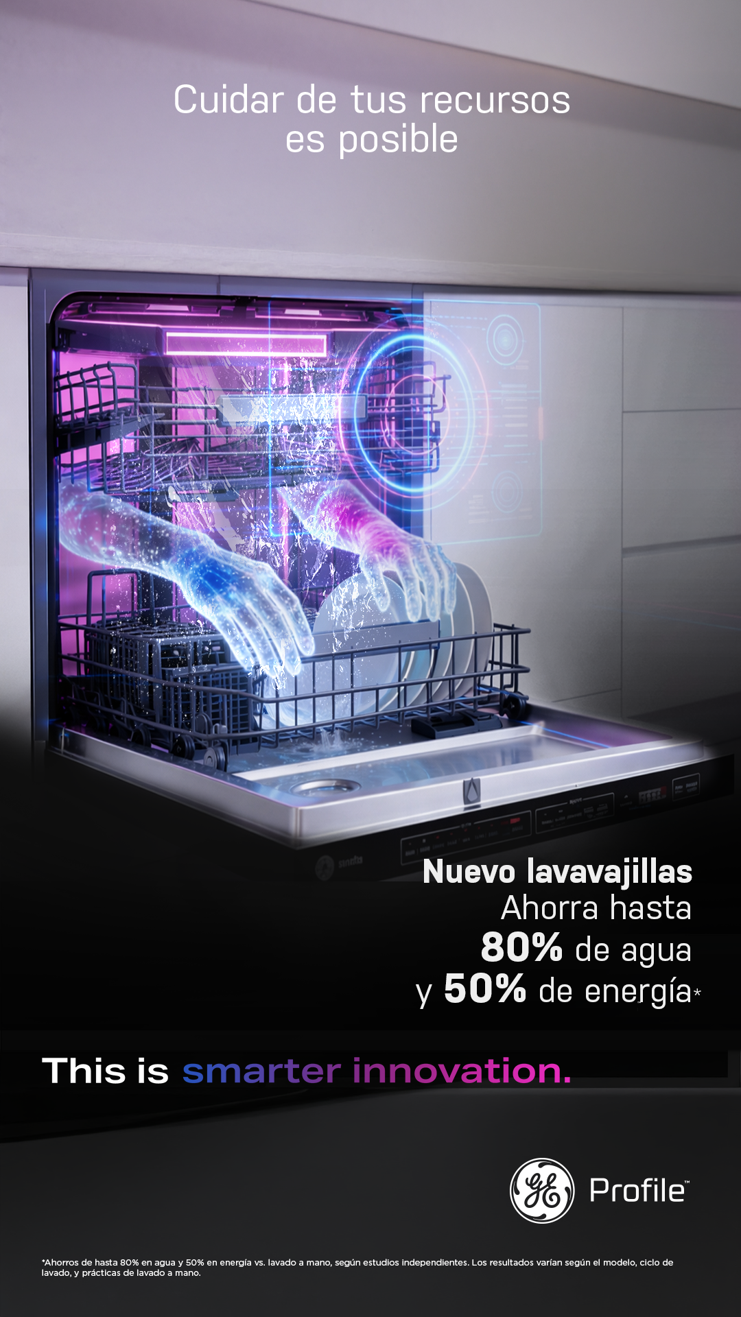 GE Profile México Facebook ad: Lavavajillas Empotrable 16 servicios Acero Inoxidable GE…
