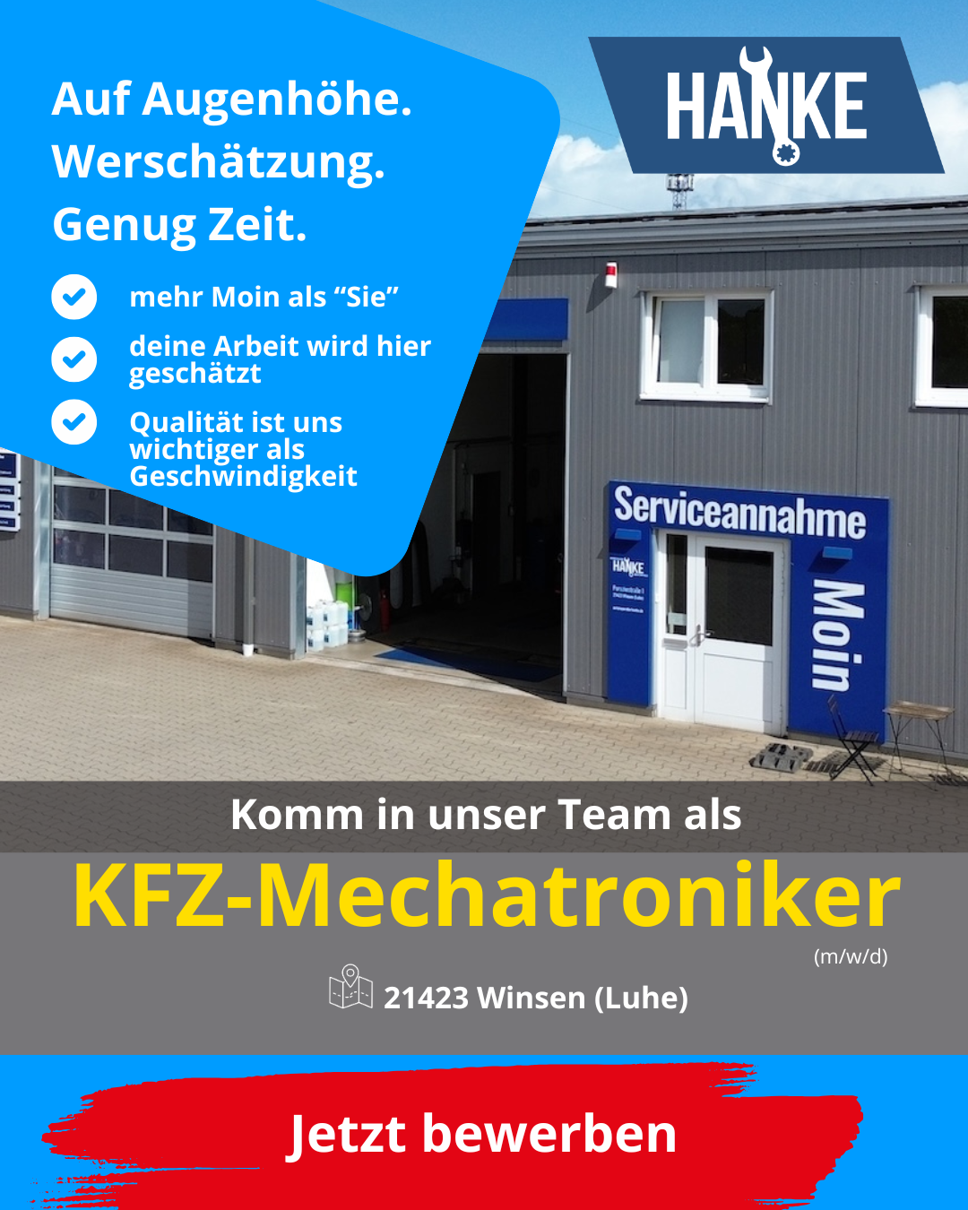 KMU Rekrutierung Facebook ad from Aug 16, 2026