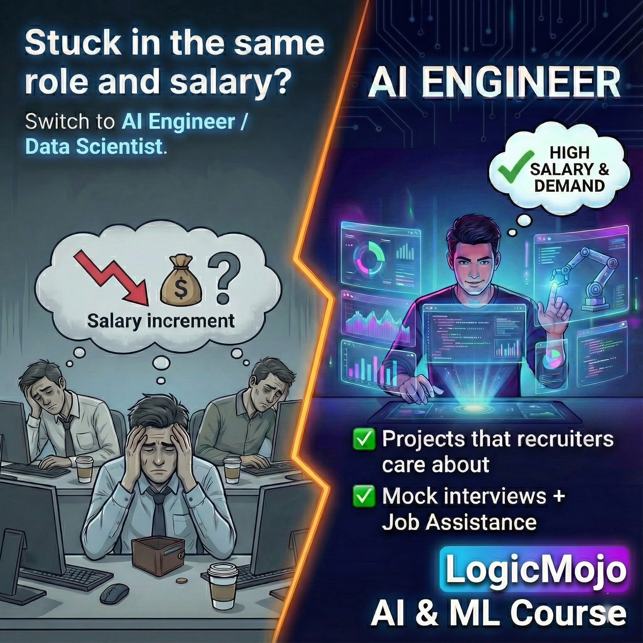 LogicMojo Facebook ad from Feb 15, 2026