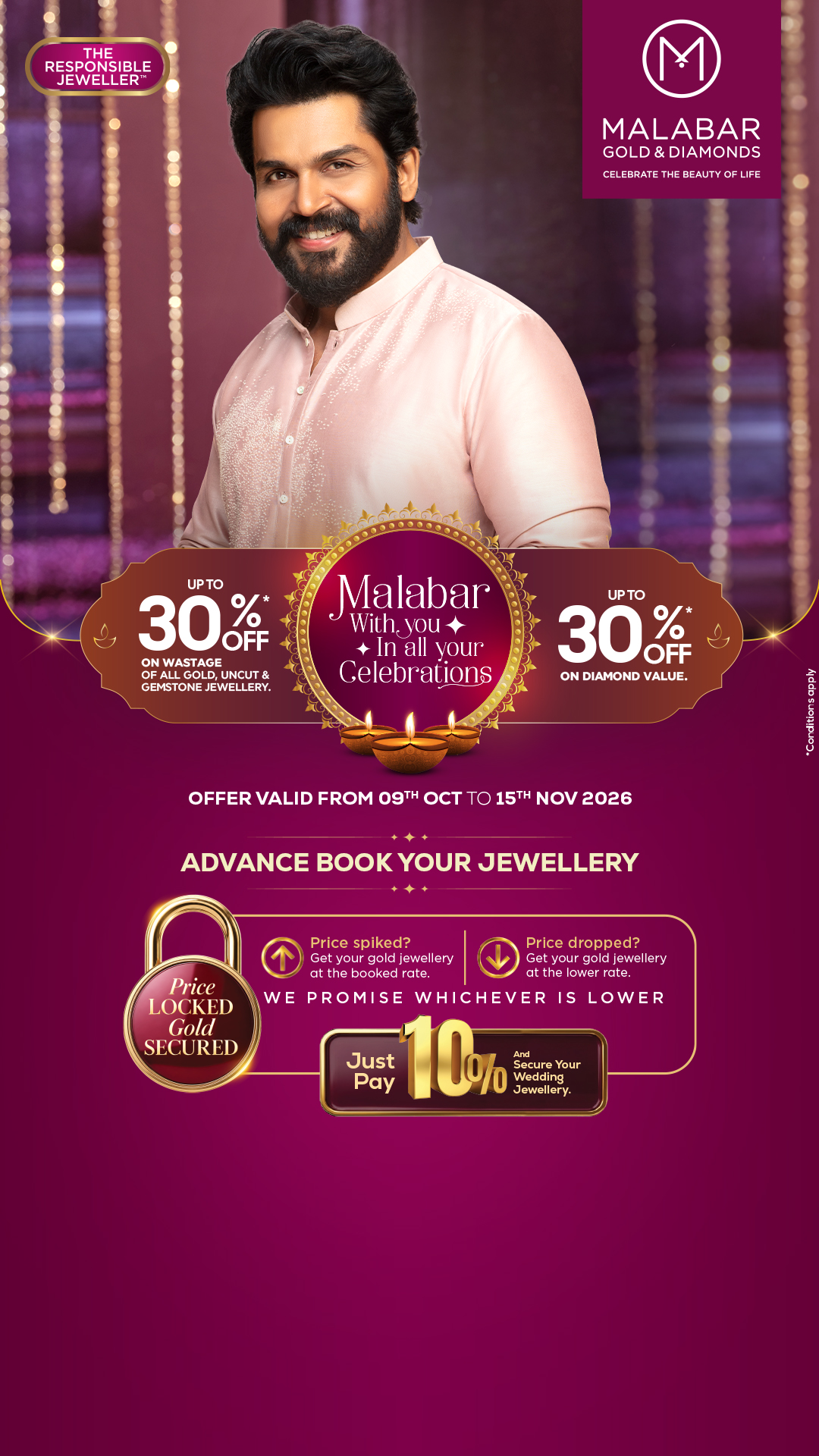 Malabar Gold and Diamonds Facebook ad: Diwali Offer