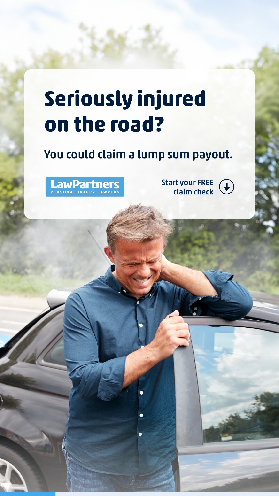Law Partners Personal Injury Lawyers Facebook ad from May 17, 2026