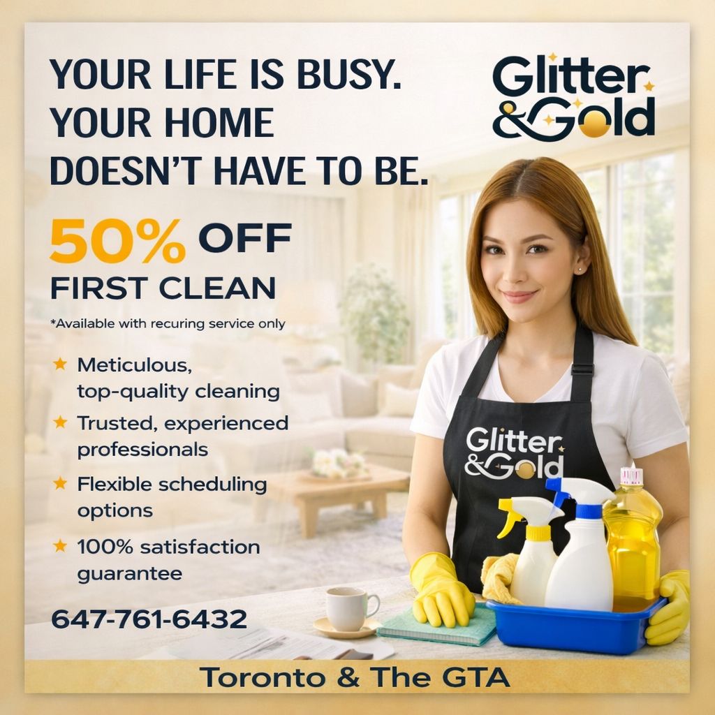 Glitter and Gold Cleaning Facebook ad