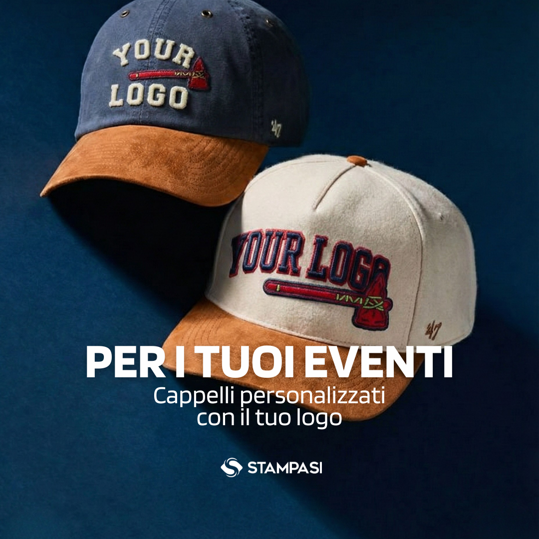STAMPASI Facebook ad: Ordina ora i tuoi cappellini personalizzati.