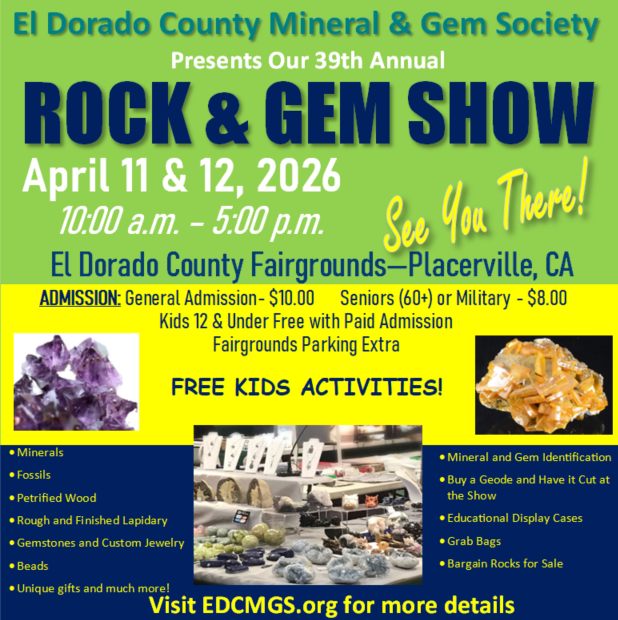 Rocklin Gems & Minerals Facebook ad: April's BIGGEST SHOW is coming!