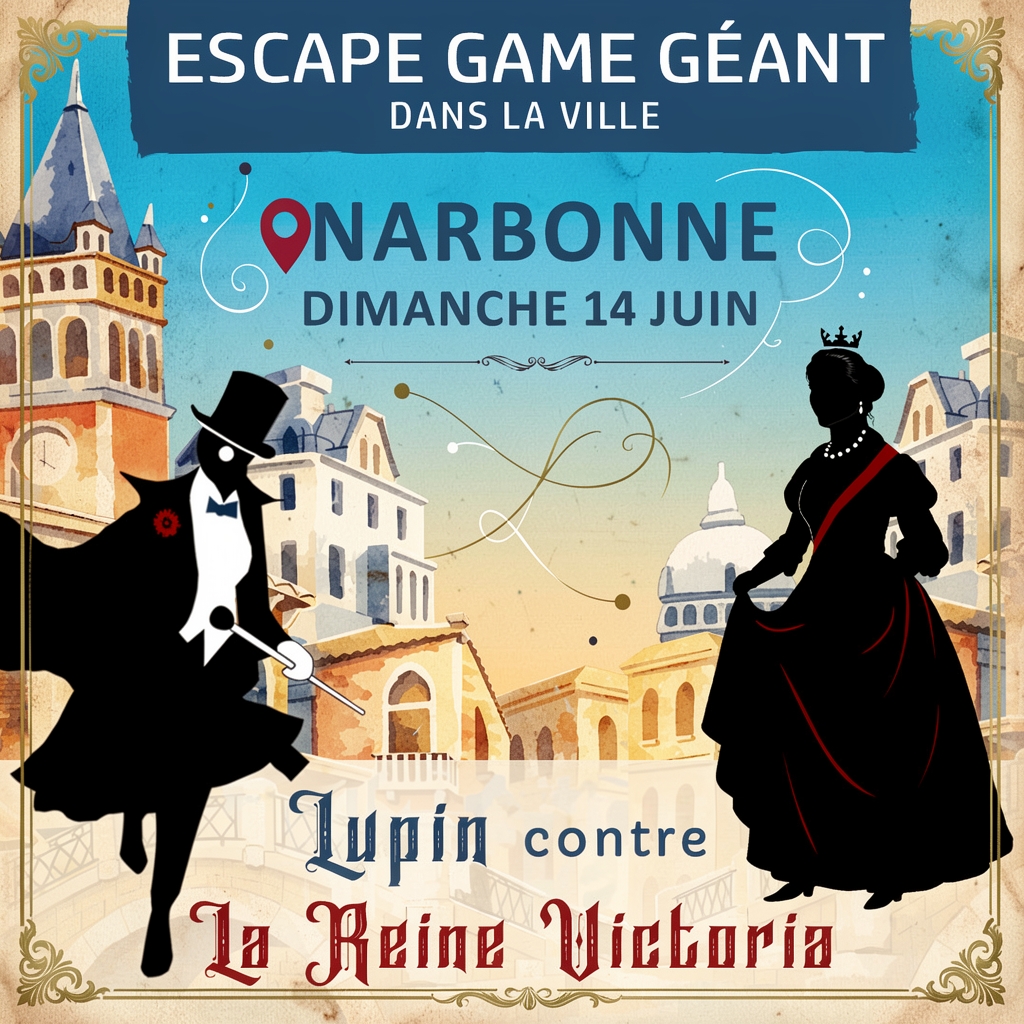 Lupin dans la Ville Facebook ad: ESCAPE GAME GEANT