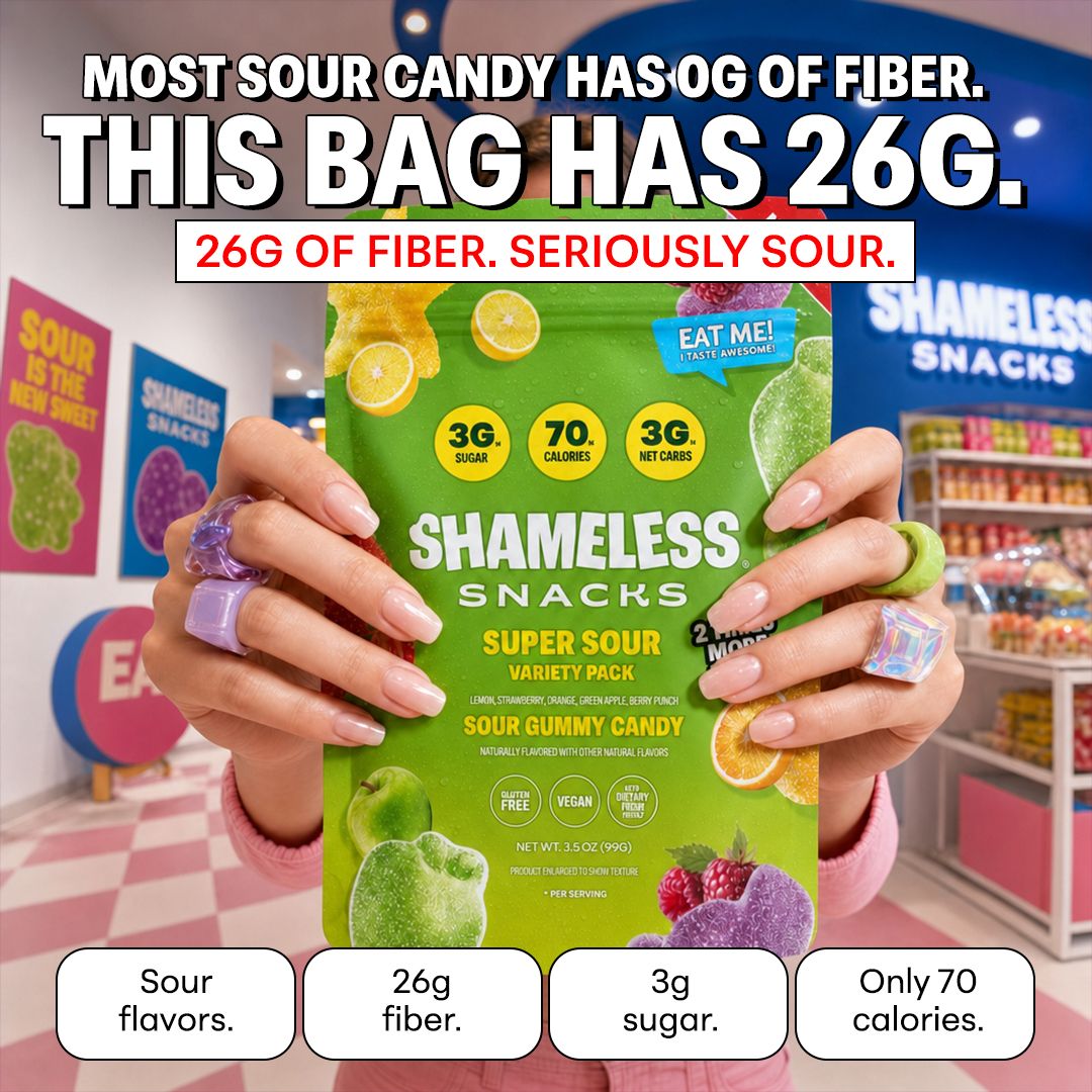 Shameless Snacks Facebook ad