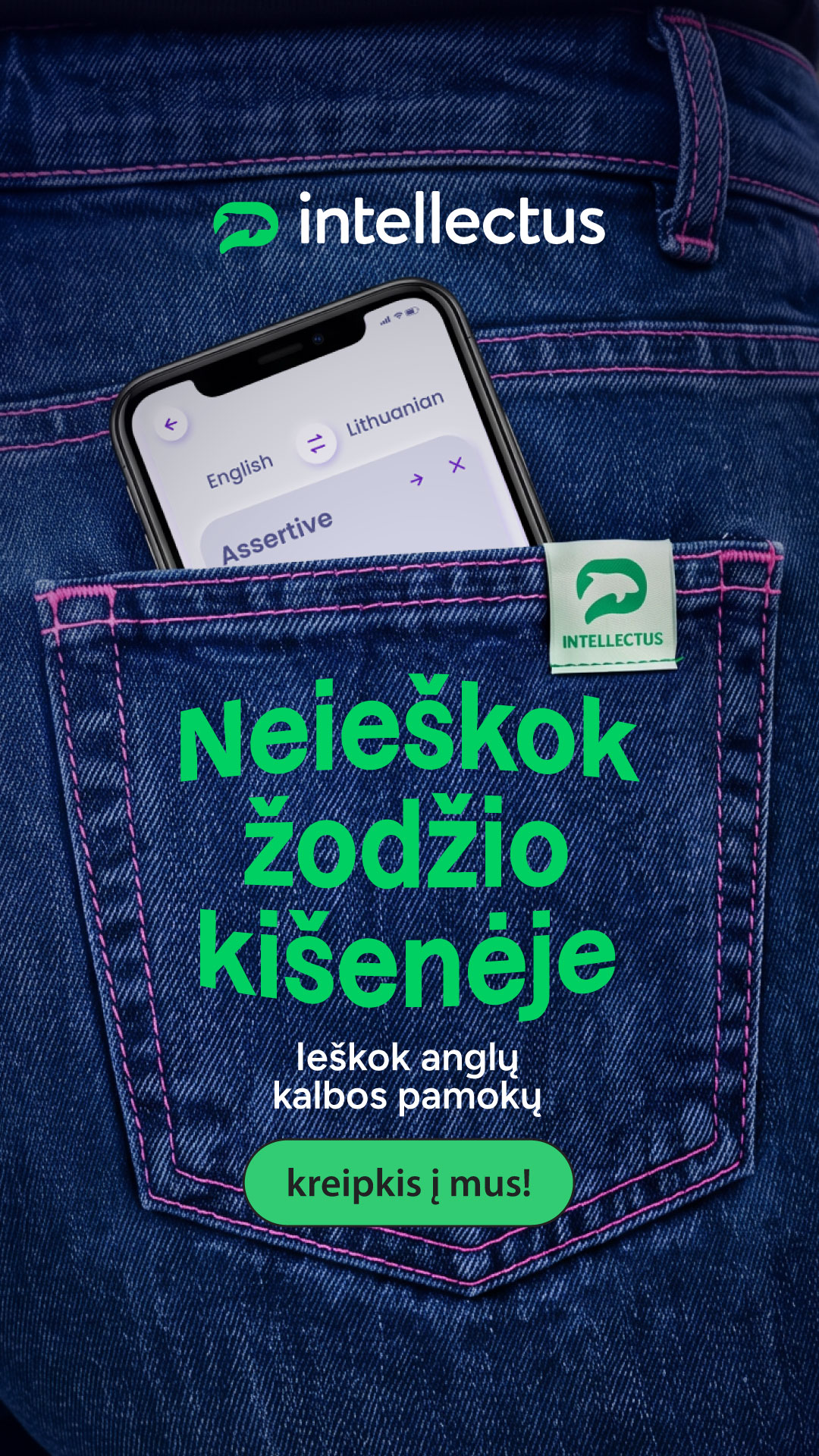 Anglų kalbos mokykla „Intellectus“ Facebook ad