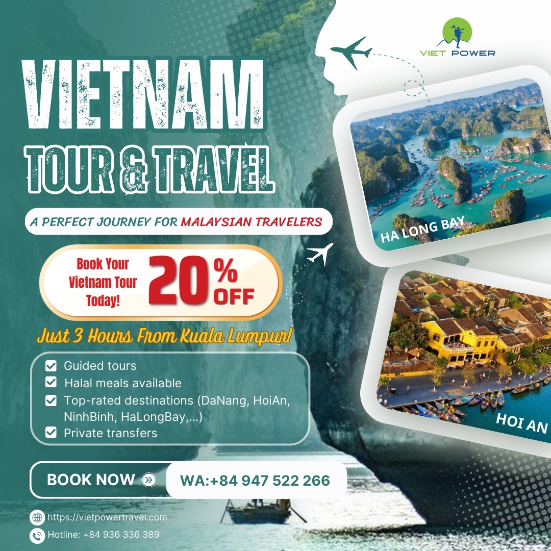 Vietpower Travel Facebook ad: 𝐄𝐗𝐏𝐋𝐎𝐑𝐄 𝐕𝐈𝐄𝐓𝐍𝐀𝐌 𝐖𝐈𝐓𝐇 𝐋𝐎𝐂𝐀𝐋…