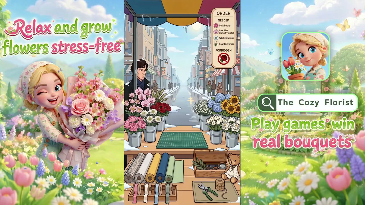 The Cozy Florist Facebook ad: The world's most popular simulation management mobile game