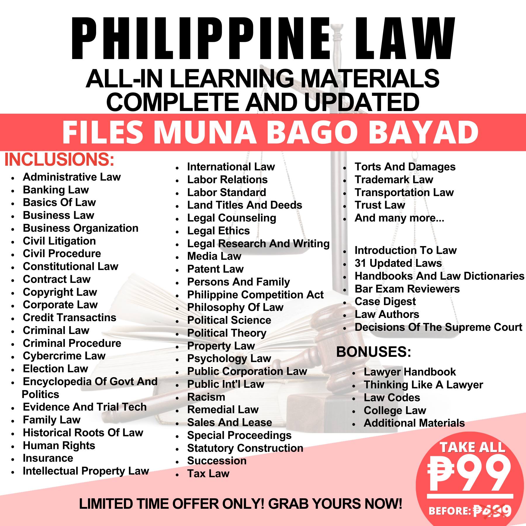 PH Law Essentials Facebook ad