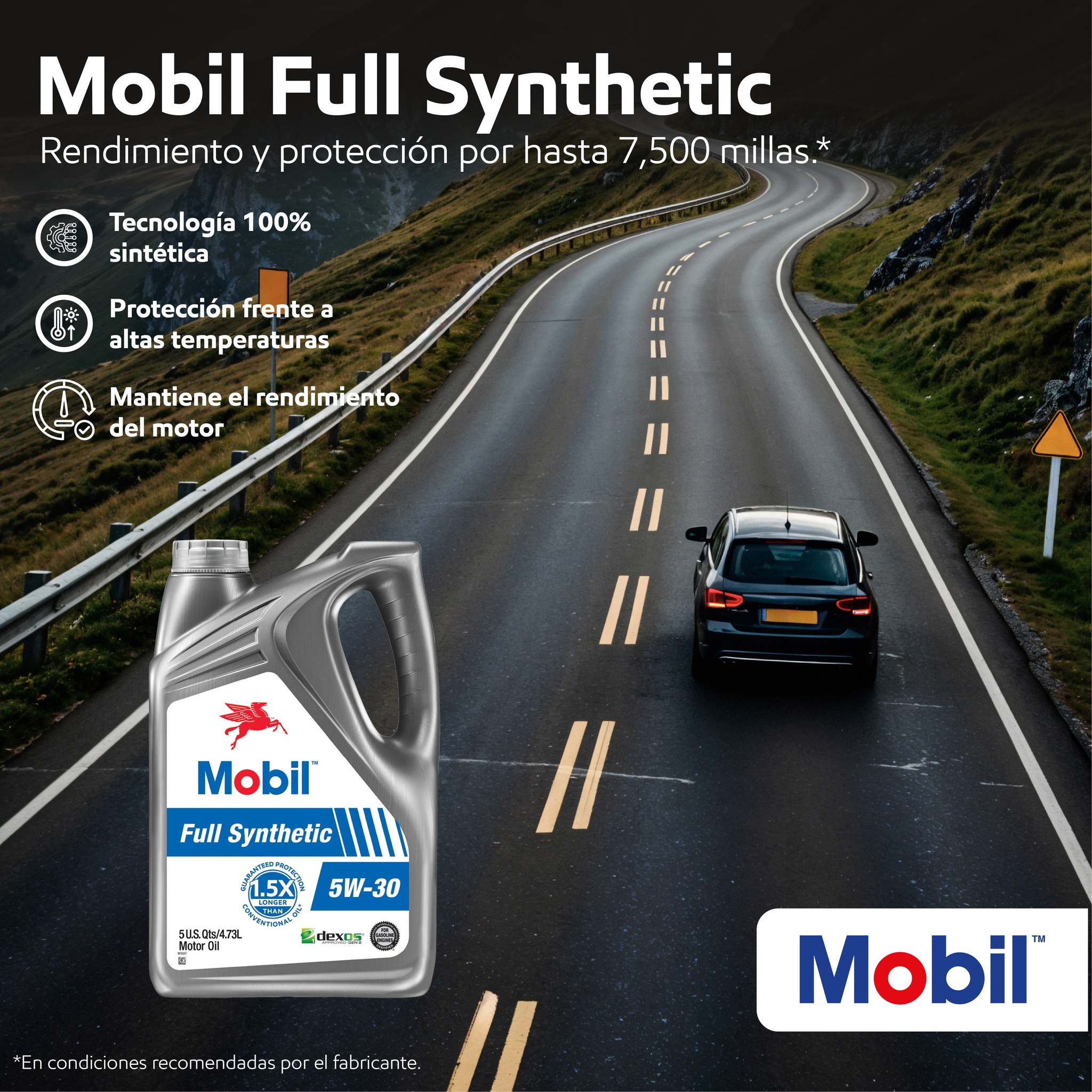 Mobil Lubricantes El Salvador Facebook ad: ¡Dale a tu motor el cuidado que se…
