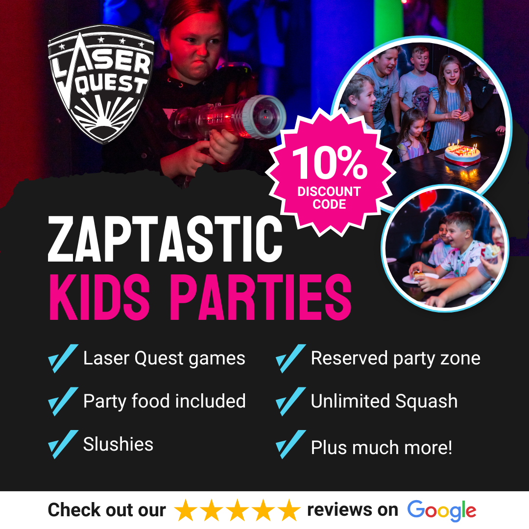 Laser Quest Hatfield Facebook ad from Mar 14, 2025