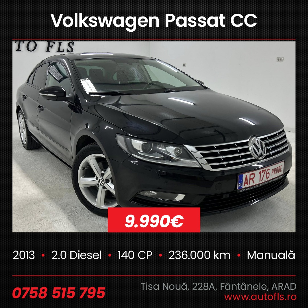 AUTO FLS Trading Facebook ad: Volkswagen Passat CC Facelift, 2013, Cutie de viteze…