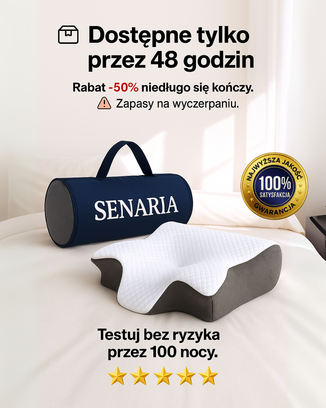 Senaria Facebook ad: Śpisz na boku? Zobacz, dlaczego to może niszczyć Twoją…