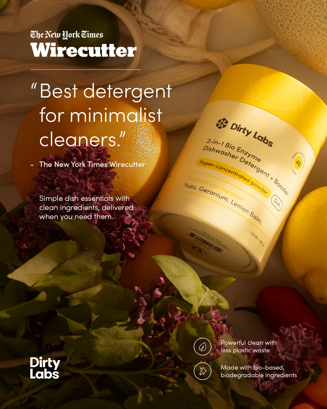 Dirty Labs Facebook ad: Clean smarter, not harsher.