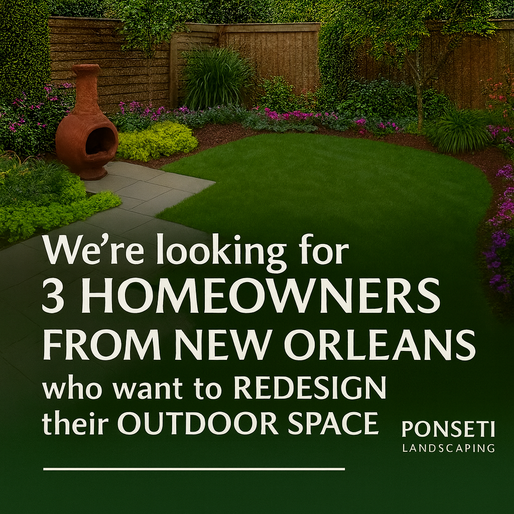 Ponseti Landscaping Facebook ad: Looking For a Landscaping Designer in New Orleans?