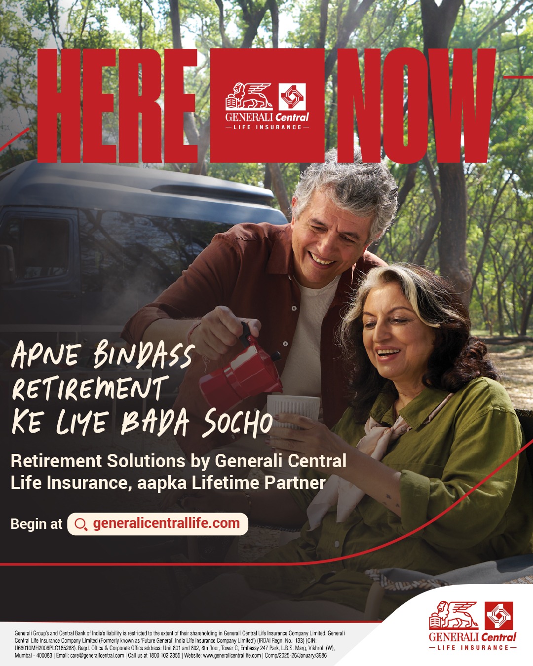 Generali Central Life Insurance Facebook ad: Retirement isn’t the end of a journey, it’s…