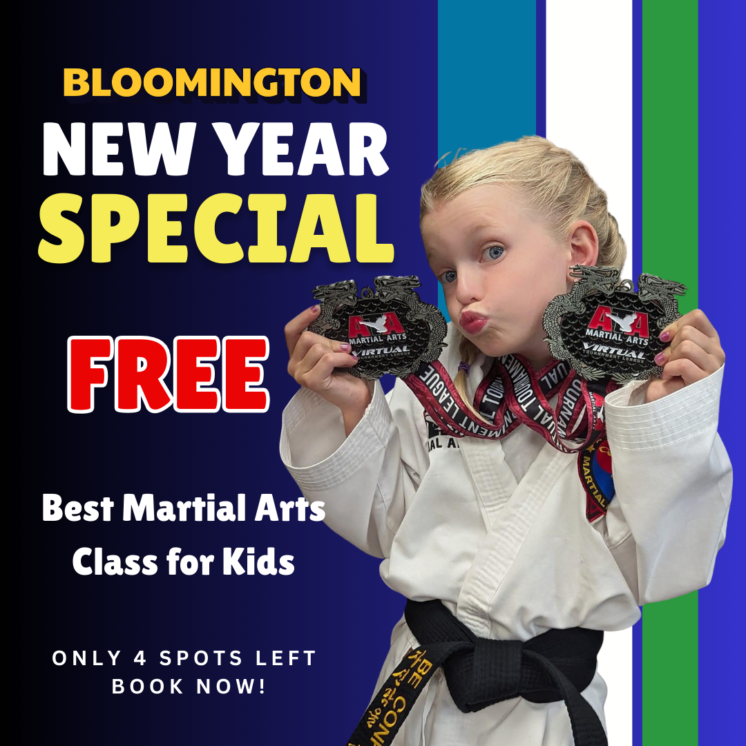 Just 4 Kicks/Coffrin's ATA Martial Arts Facebook ad: Free Private Session in Bloomington!