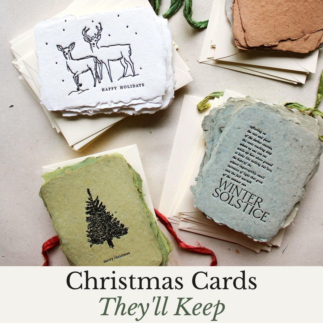 Farmette - handmade paper cards Facebook ad: Unique Artisan Christmas Cards
