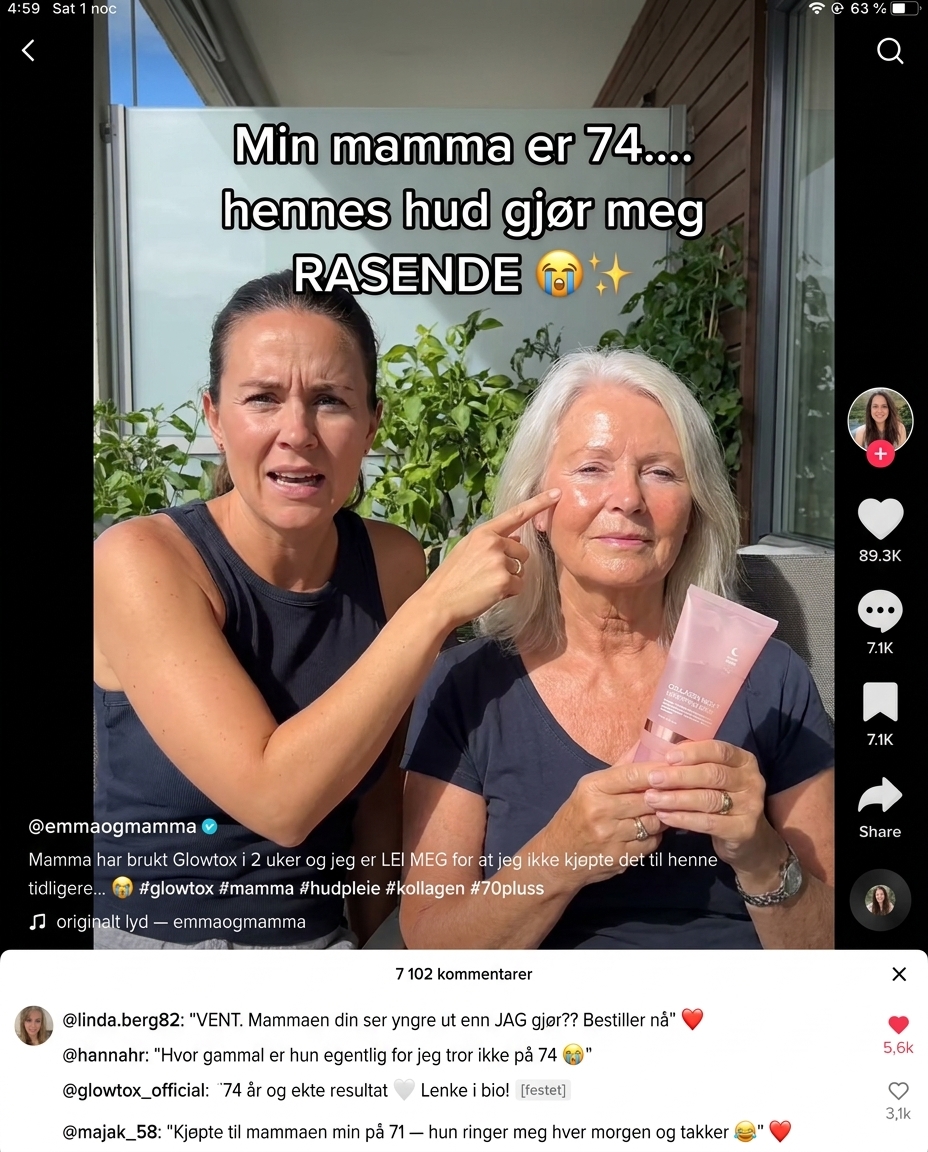 Glowtoxx Facebook ad