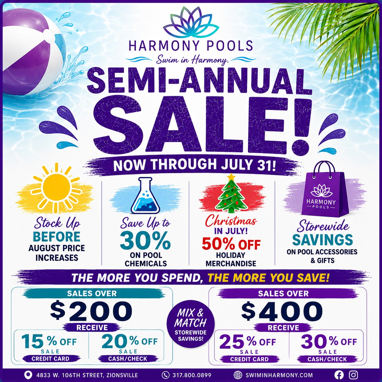 Harmony Pools Facebook ad