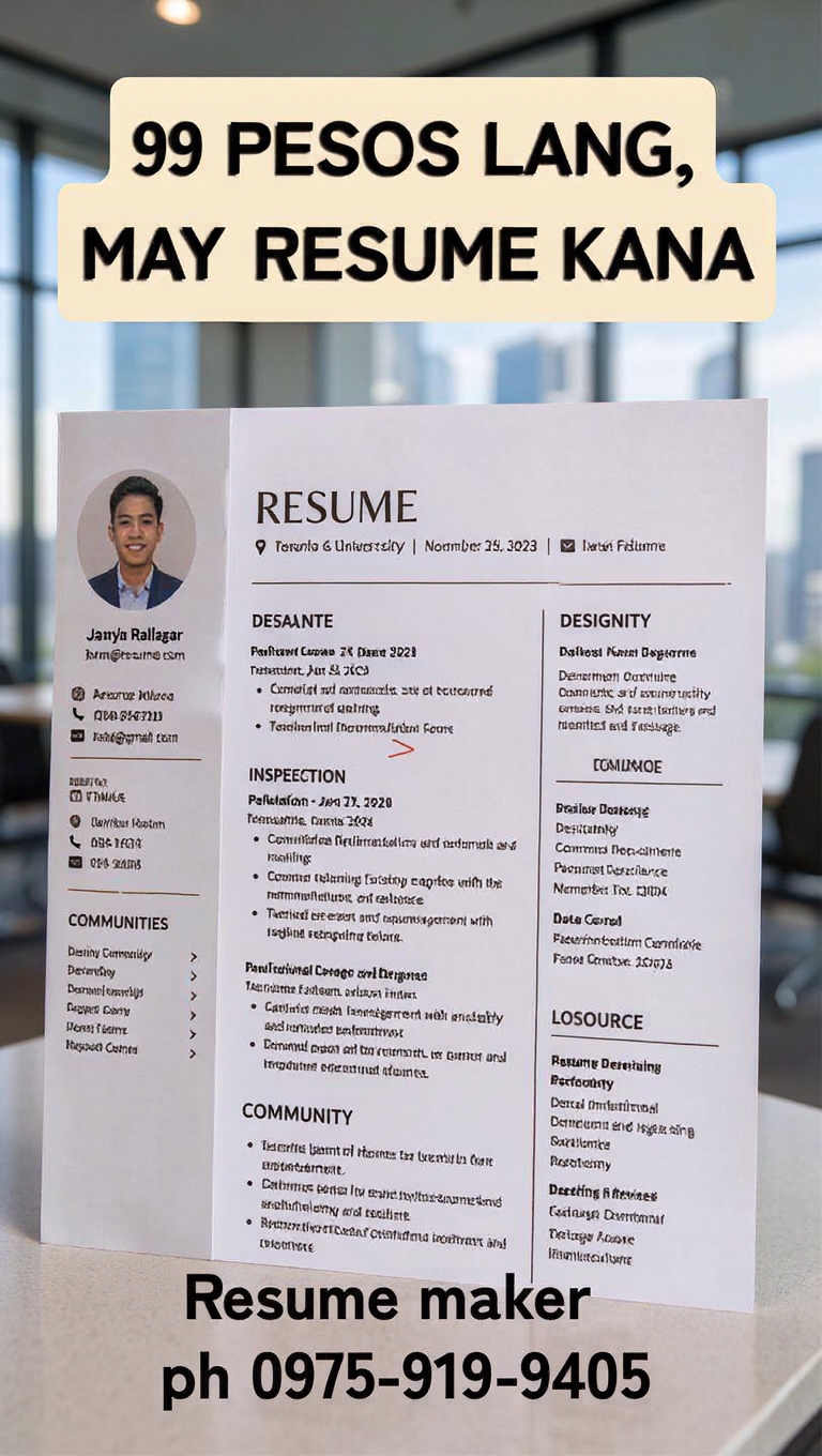 Resume Maker PH Facebook ad: MESSAGE US NOW!