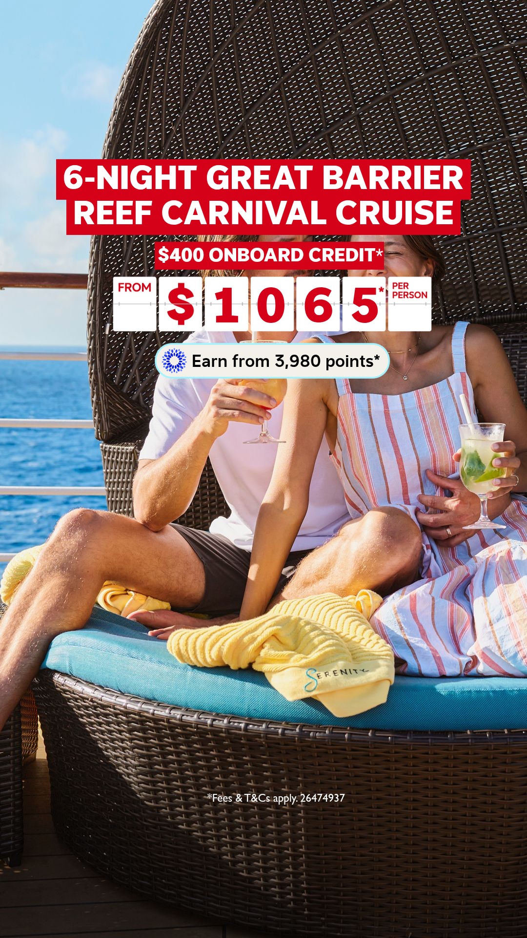 Flight Centre Australia Facebook ad: Great Barrier Reef Cruise