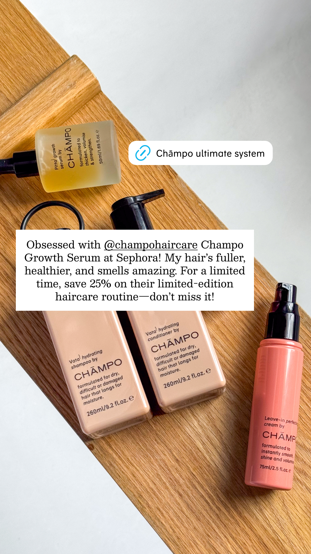Chāmpo Haircare Facebook ad