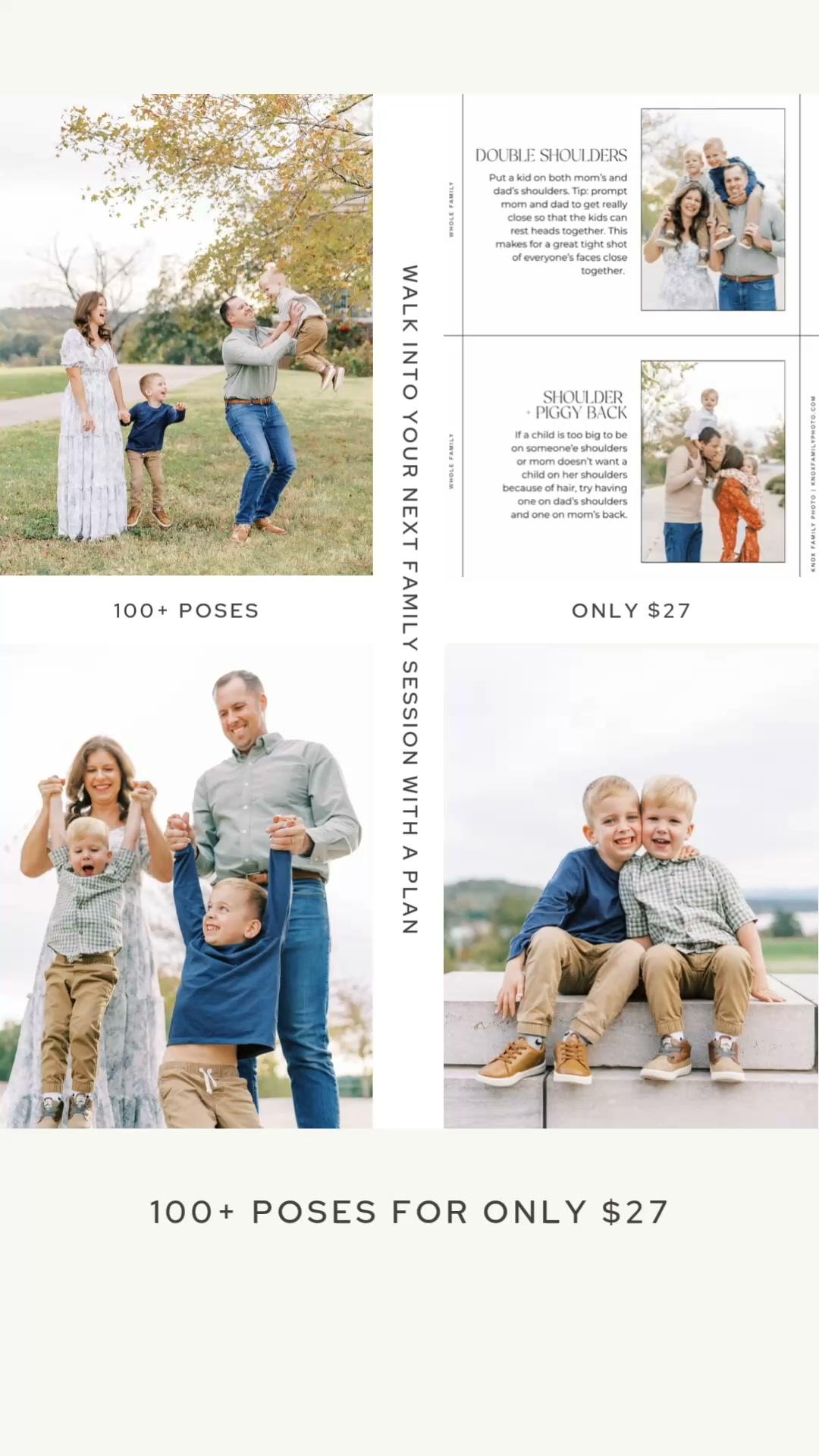 Knox Family Photo Facebook ad: 100+ unique poses for just $27