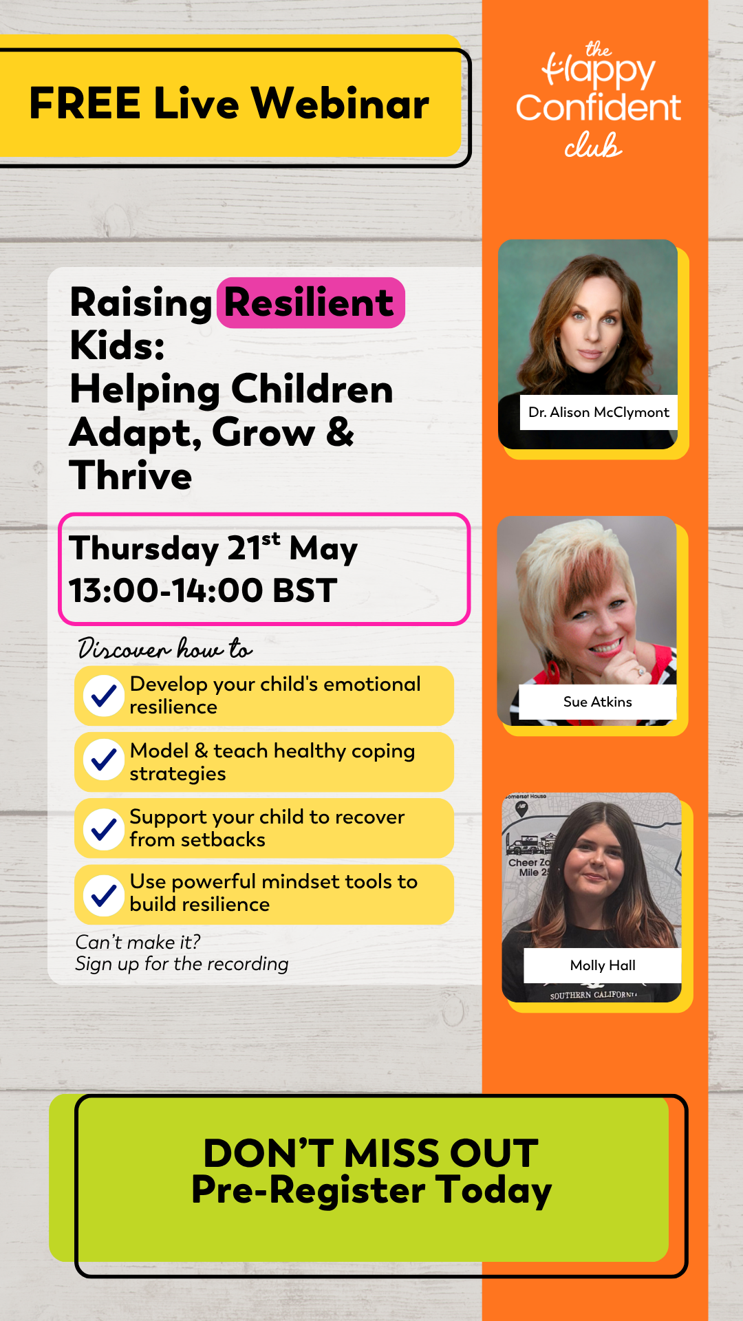 The Happy Confident Company Facebook ad: Raising Resilient Kids