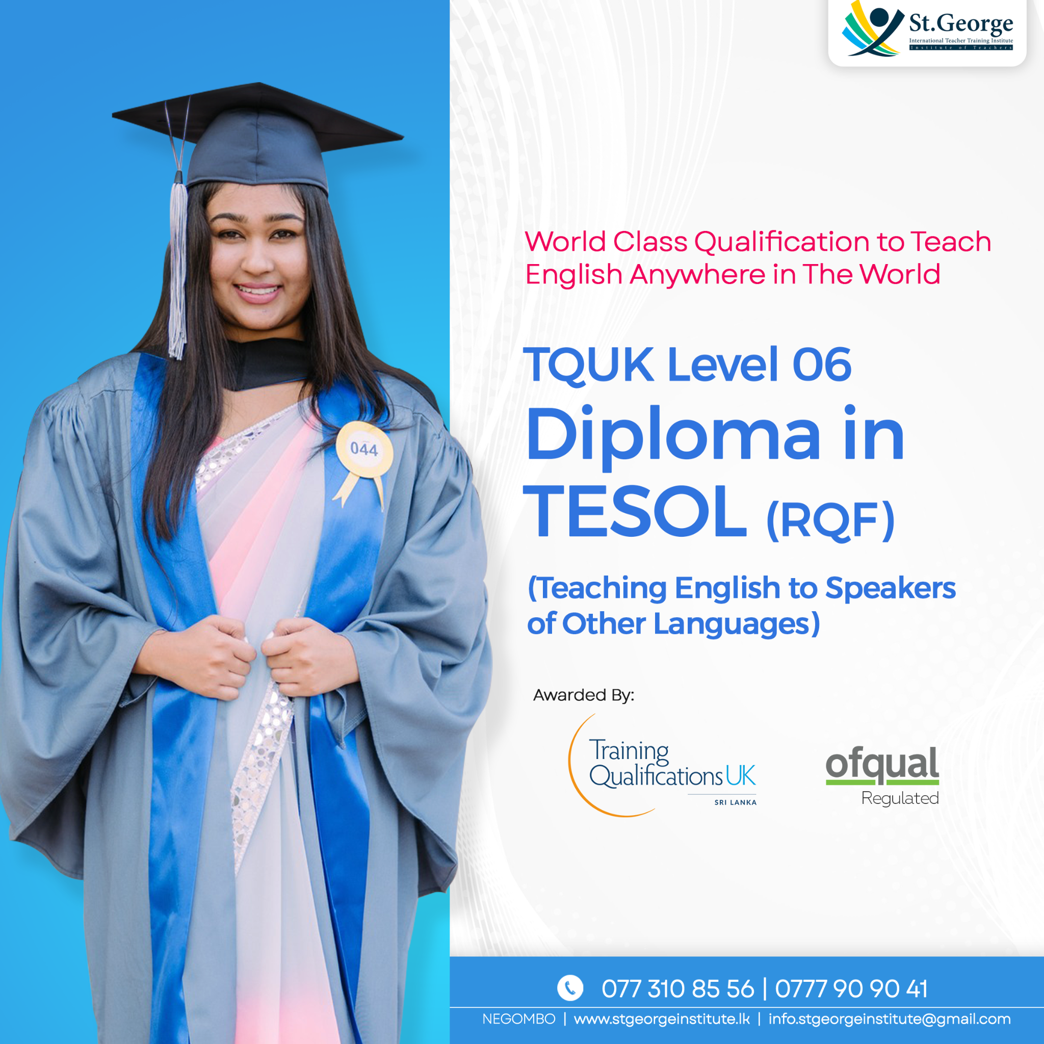 St.George International Teacher Training Institute Facebook ad: Join for the ONLINE Batch 2026 Now!
