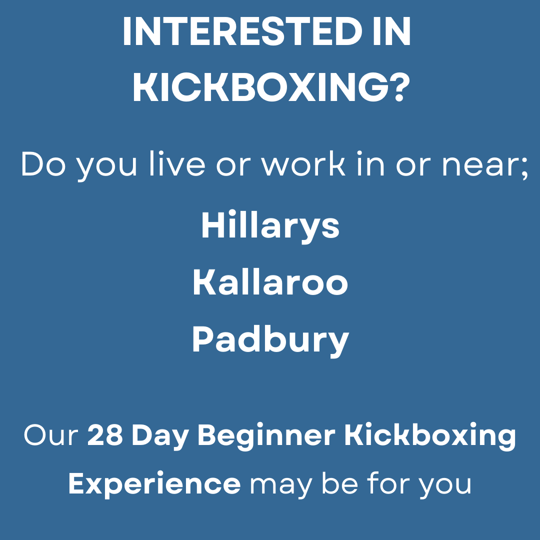 Coastal Martial Arts Facebook ad: Hillarys 28 Day Beginner Kickboxing Experience