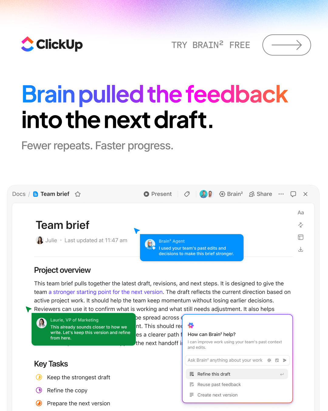 ClickUp Facebook ad