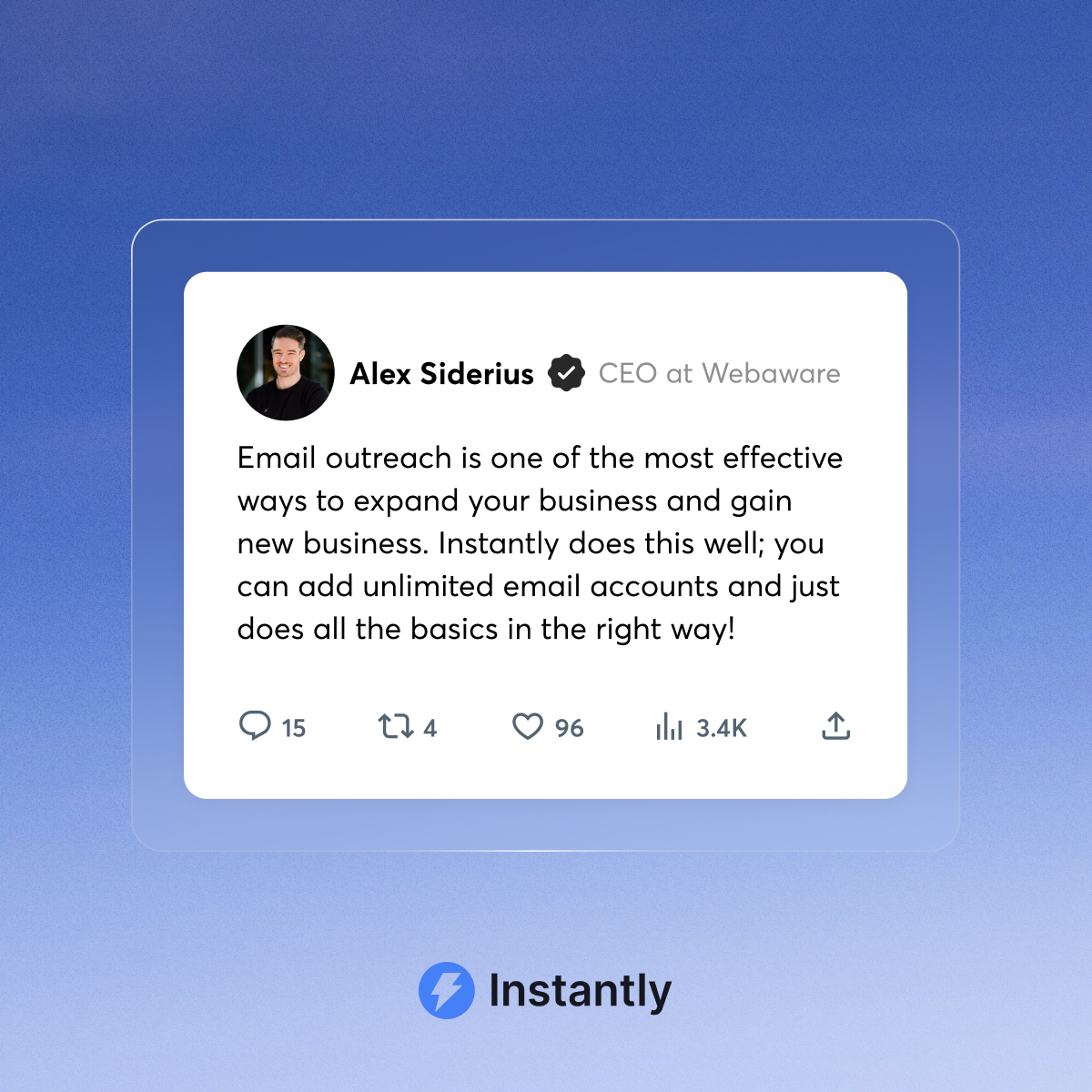 Instantly.ai Facebook ad