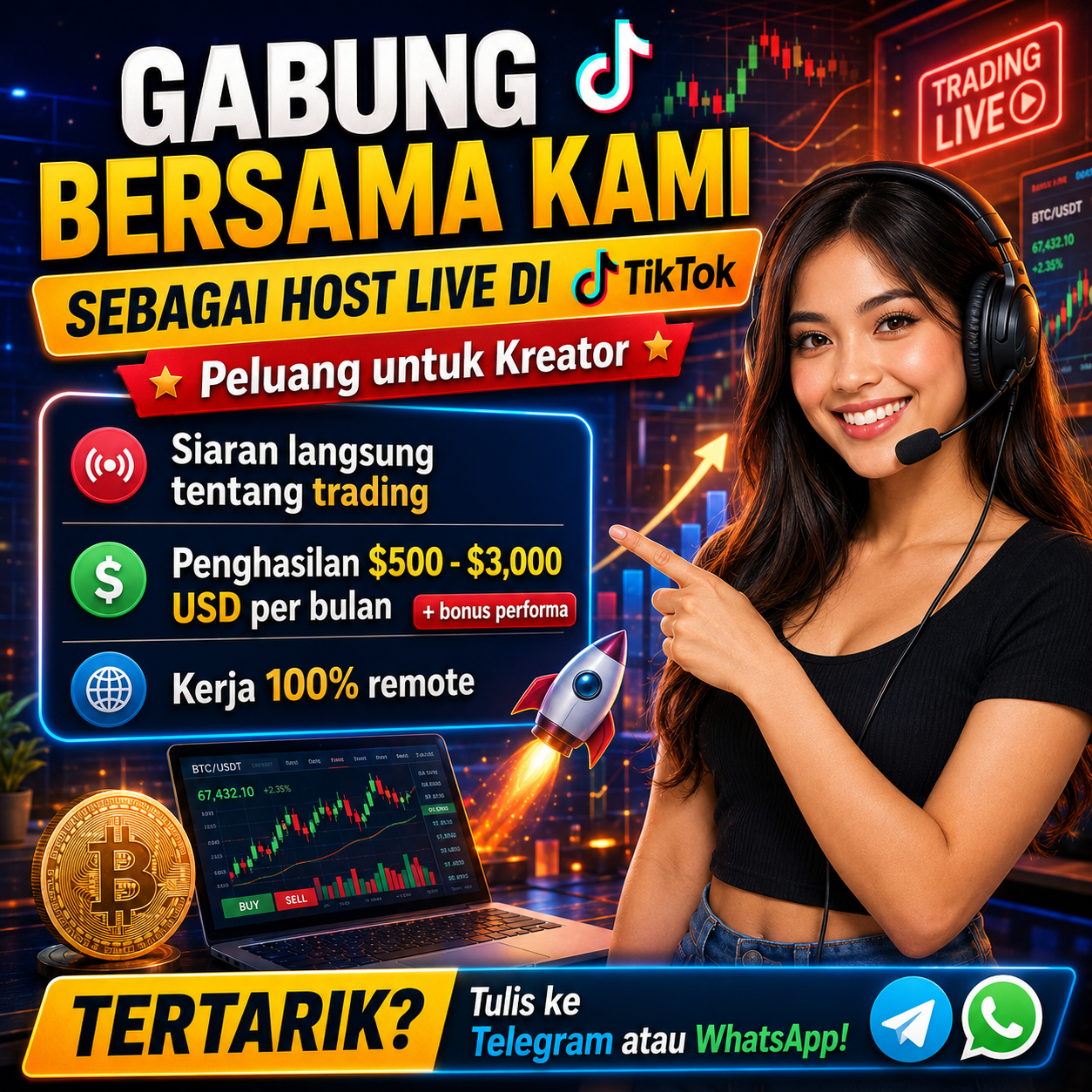 Indp Facebook ad: Mau kerja online & dapat penghasilan dari rumah?