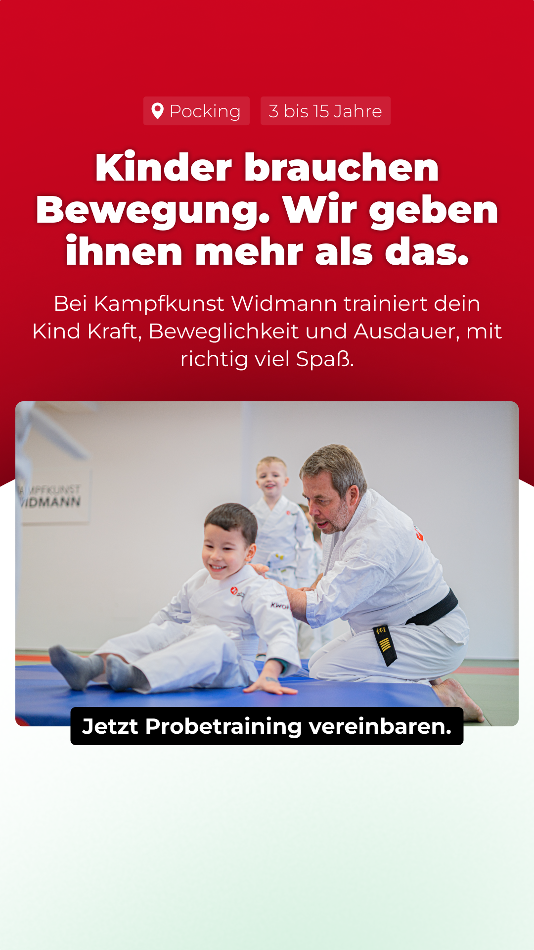 Kampfkunst Widmann Facebook ad from Jul 15, 2026