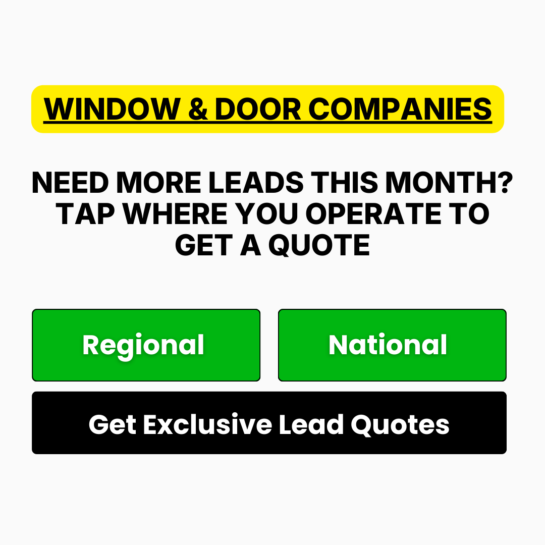 Sales Fuel Facebook ad: Exclusive Window & Door Leads