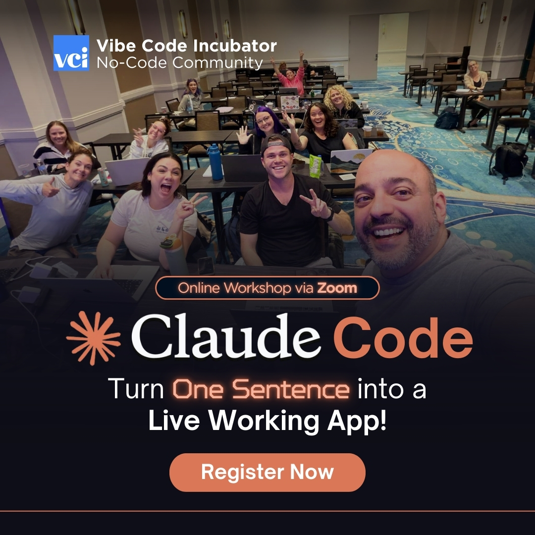 Vibe Coding Incubator Facebook ad: Learn Claude Code in 4 Evenings. Build 3 Real Apps