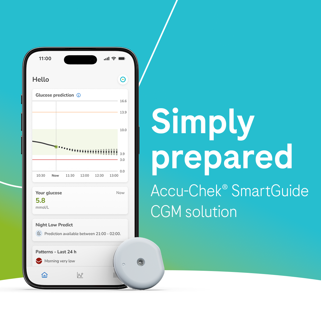 Accu-Chek Facebook ad: Predict your glucose levels¹, get real-time glucose data…