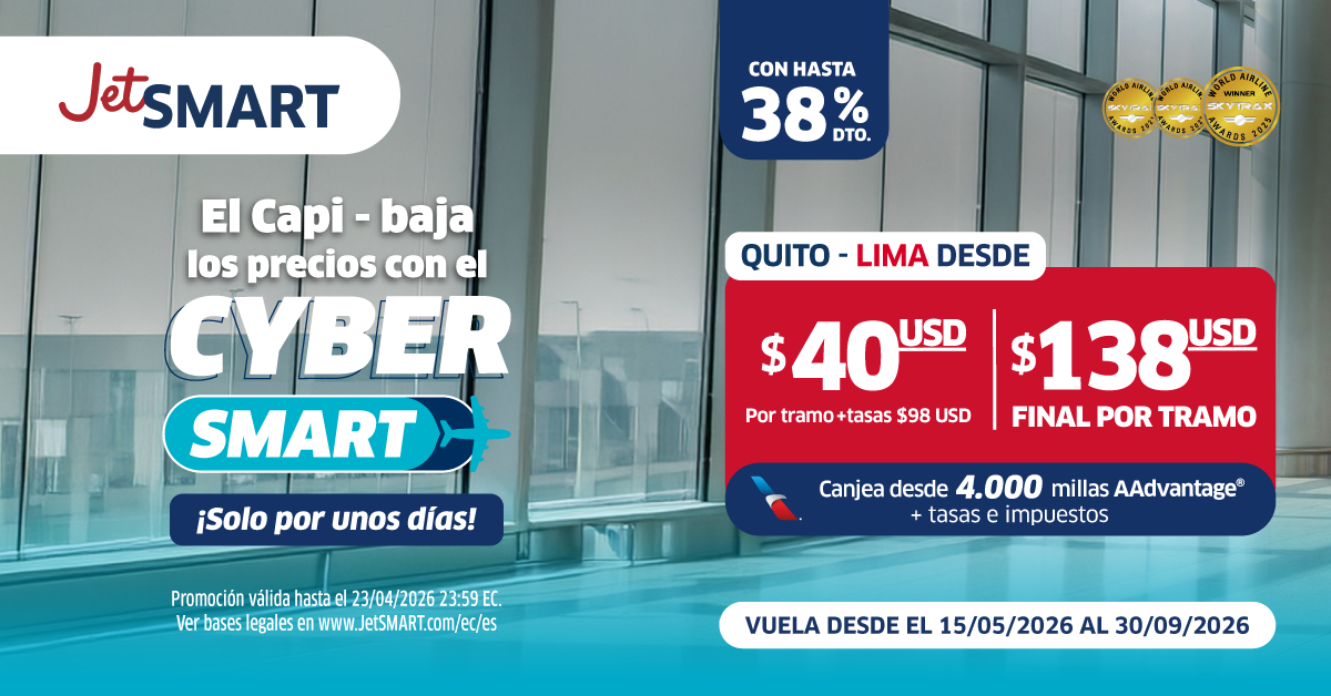 Jetsmart Ecuador Facebook ad from Apr 20, 2026